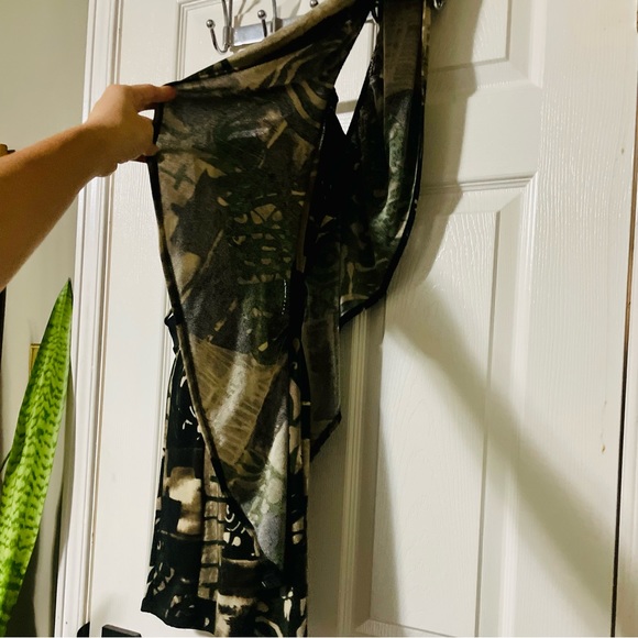 Misope One Shoulder Dress with Ruffled Sleeve and Removable Belt - Picture 6 of 9